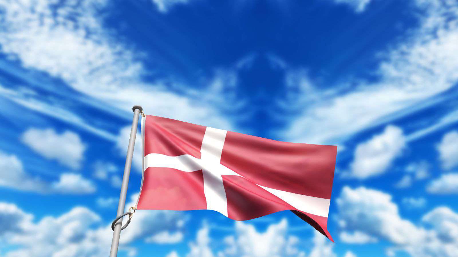 The Dannebrog, Denmark's red and white flag